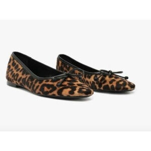 Schutz Leopard Print Arissa Ballet Flats, Size 8
